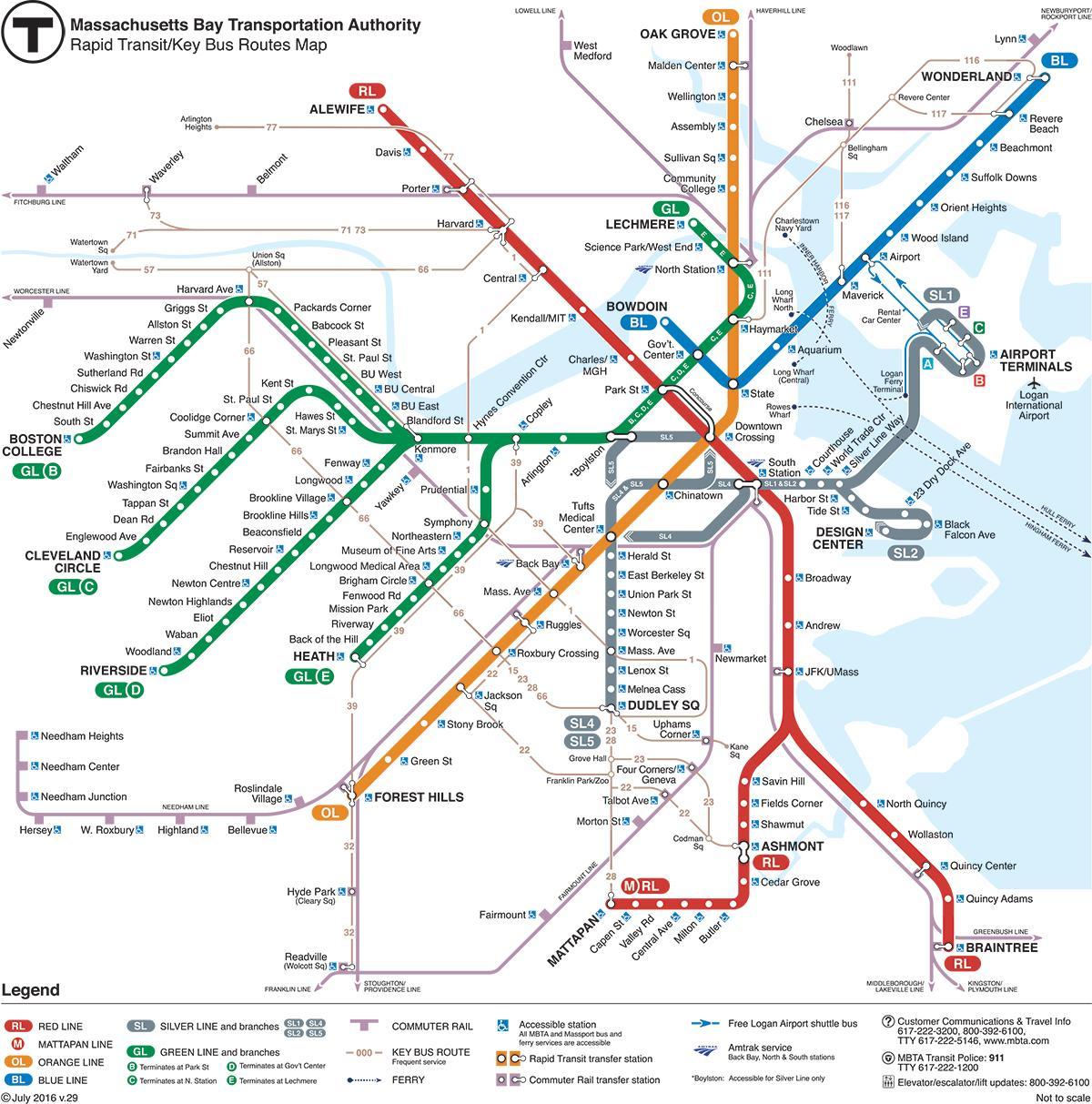 რუკა Boston მეტრო