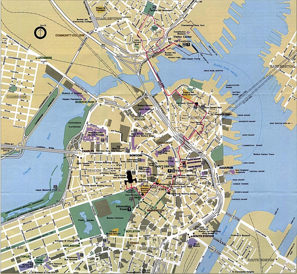 Boston ქალაქის რუკა