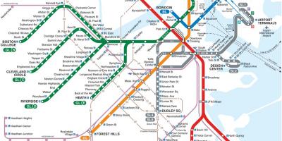 T მატარებელი Boston რუკა