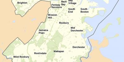რუკა Boston და მიმდებარე ტერიტორია