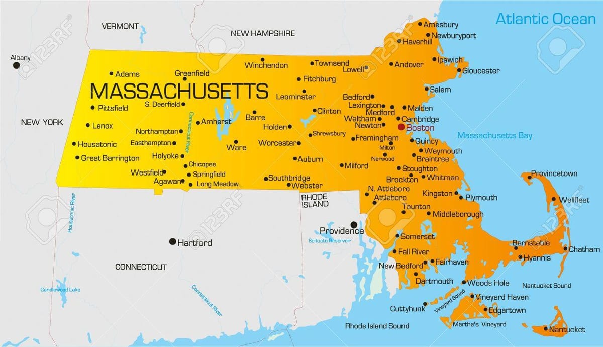 Massachuset რუკა