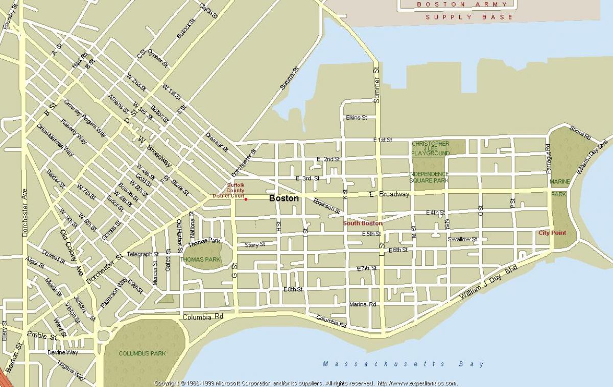 რუკა Boston მასობრივი