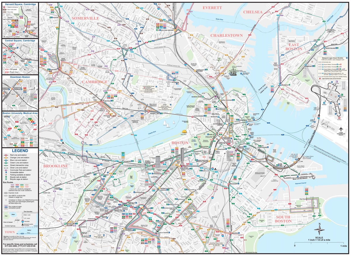 MBTA ავტობუსი რუკა