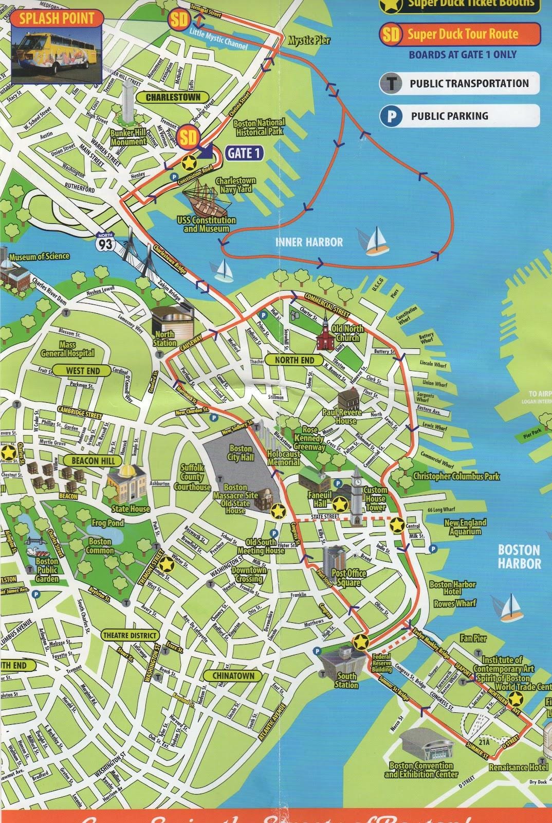 რუკა Boston ღირსშესანიშნაობები