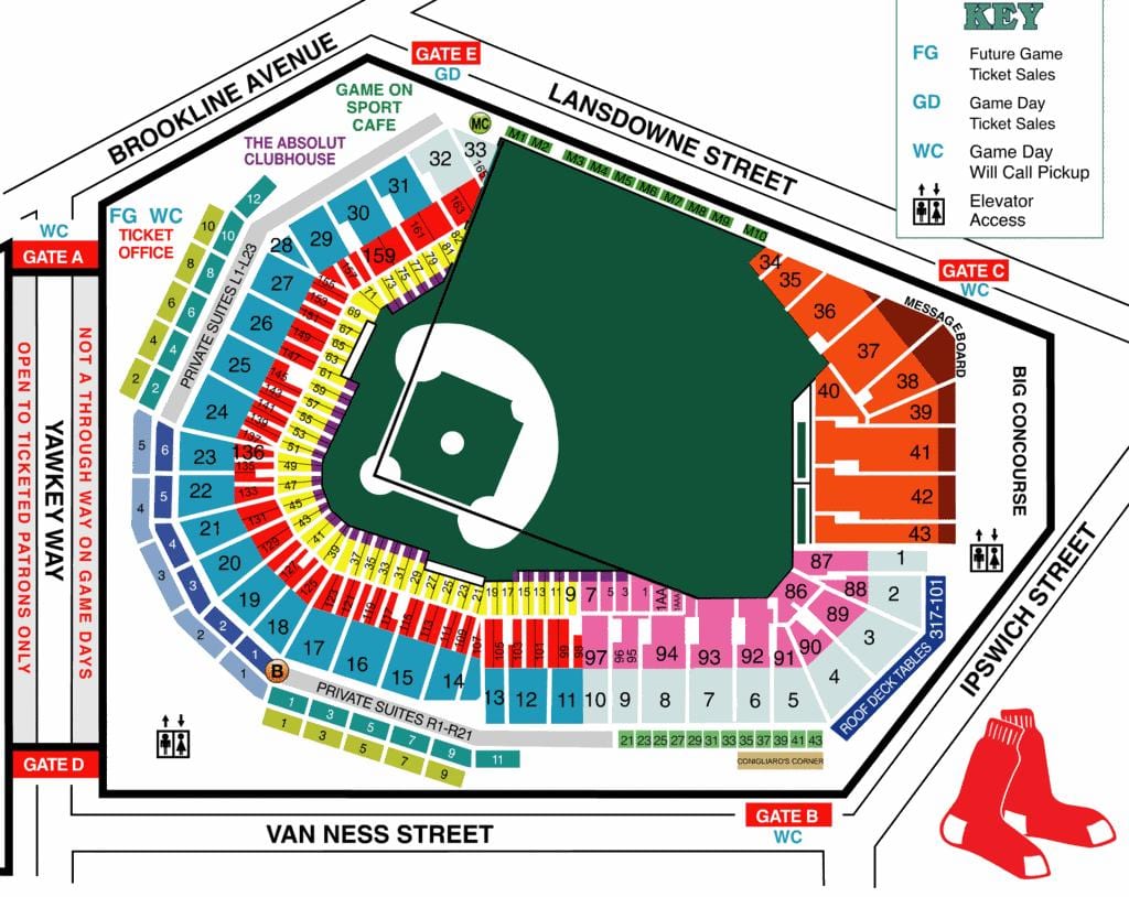 Fenway ადგილს რუკა