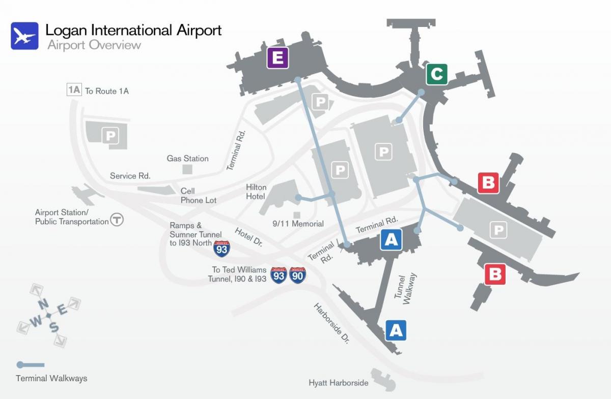 რუკა Logan აეროპორტის ტერმინალის b