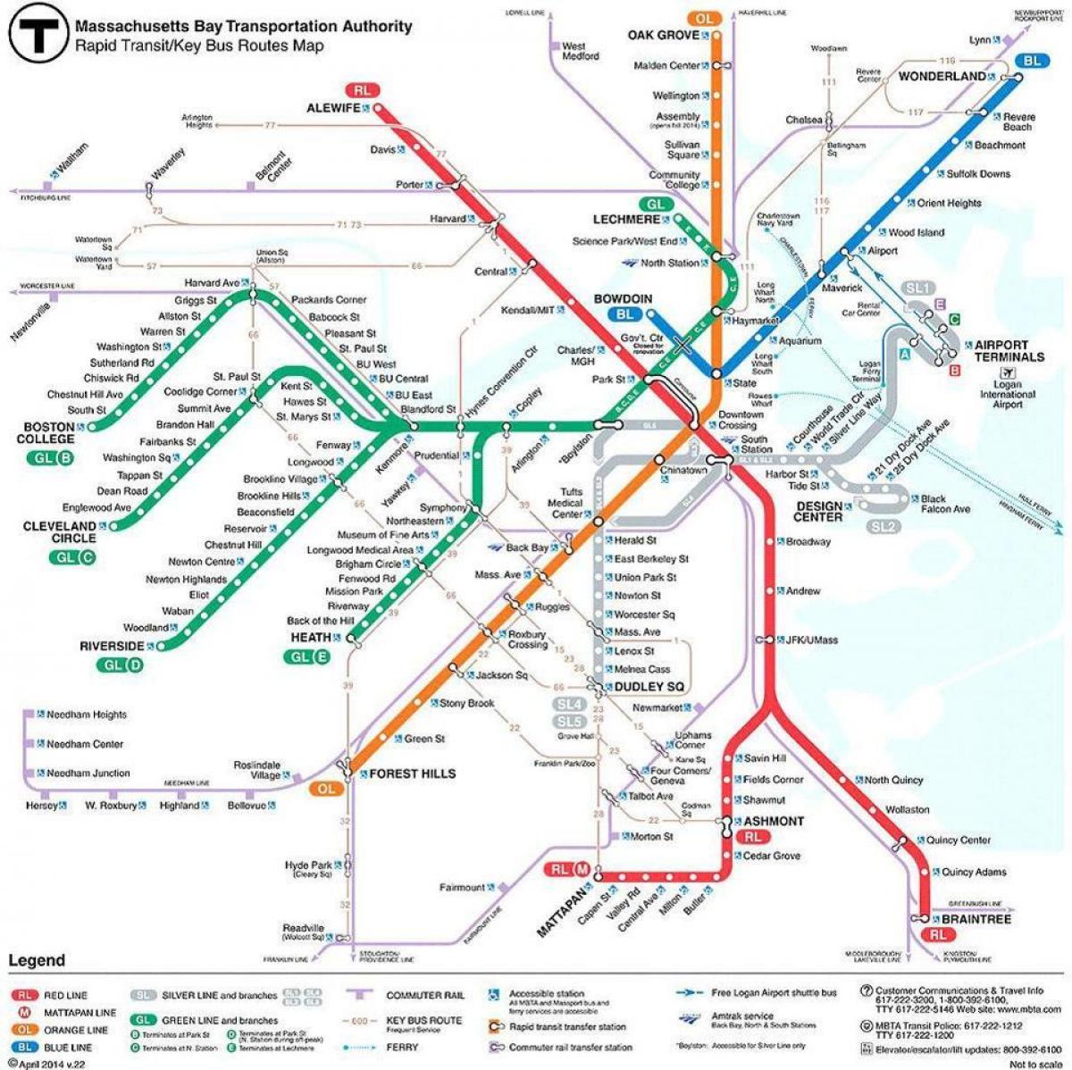 MBTA Boston რუკა