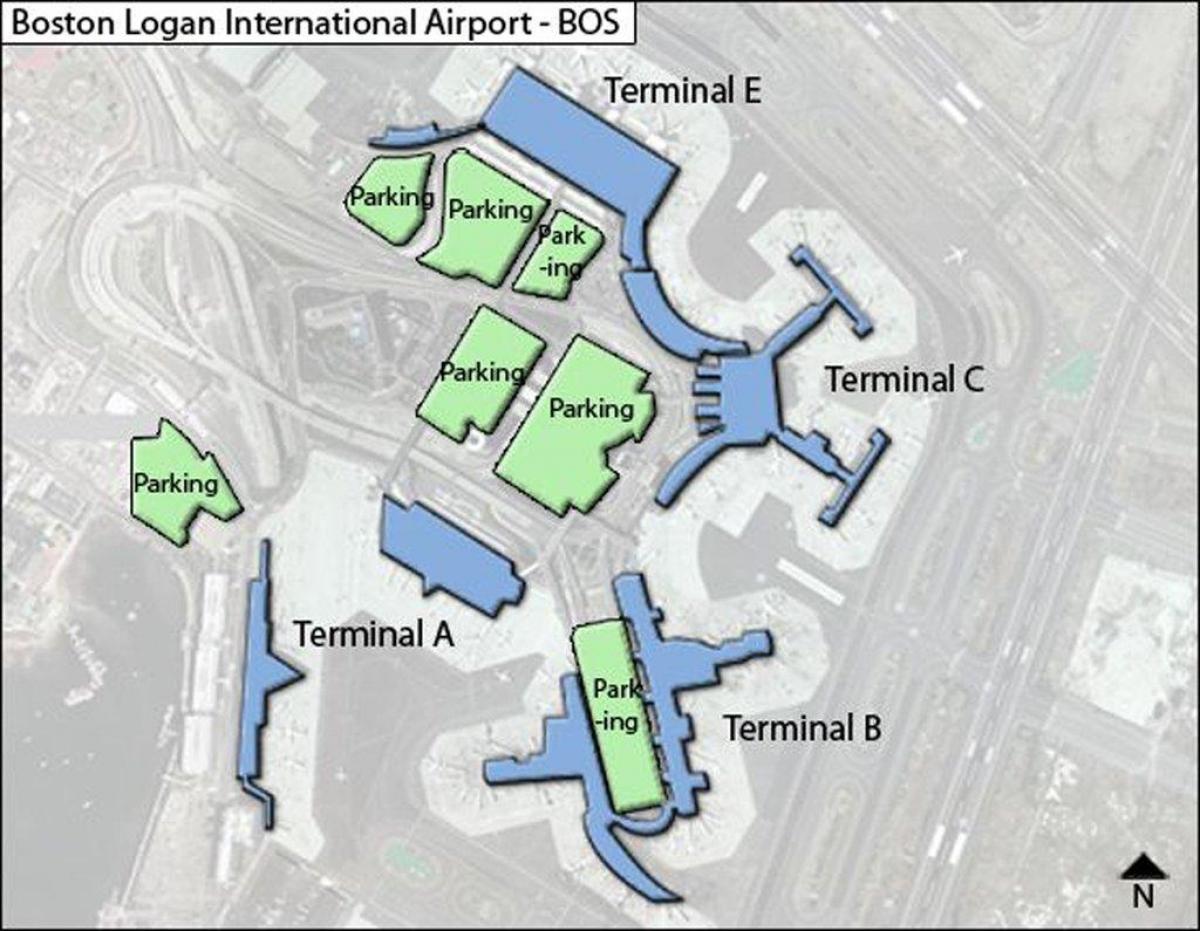რუკა Boston Logan აეროპორტში