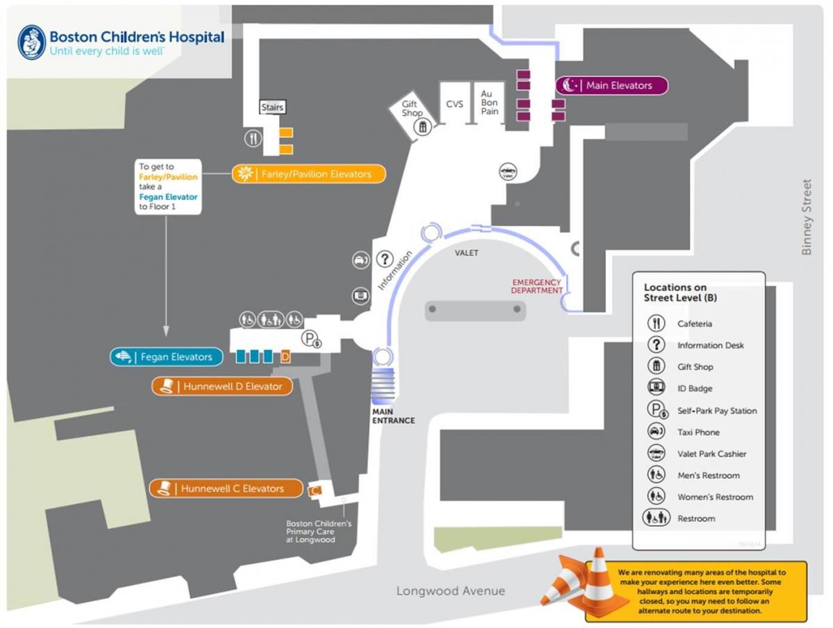ბავშვთა საავადმყოფოს Boston რუკა