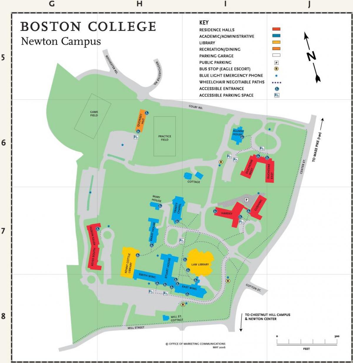 რუკა ბოსტონის კოლეჯი