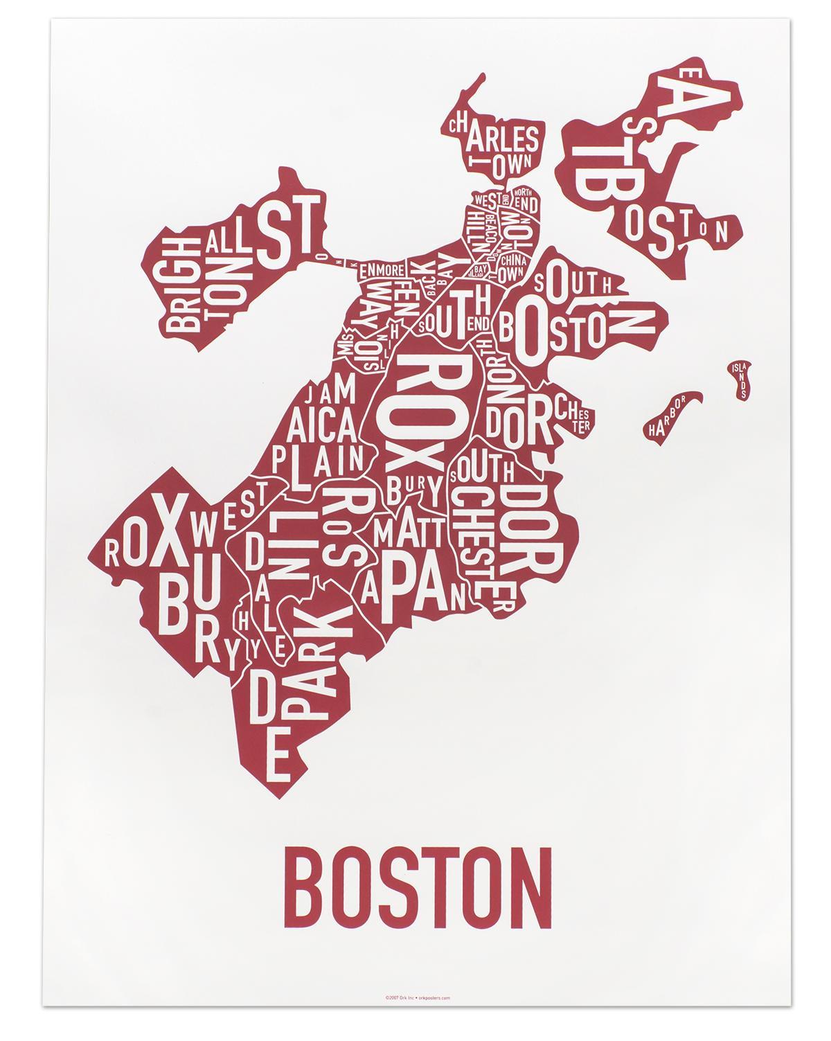 ქალაქ ბოსტონში რუკა