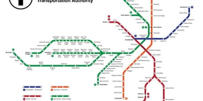 მეტრო Boston რუკა