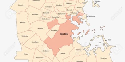 რუკა Boston ფართი