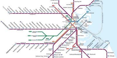 Boston ვაგზლის რუკა