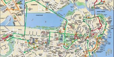 Boston hop წლის hop off trolley ტური რუკა